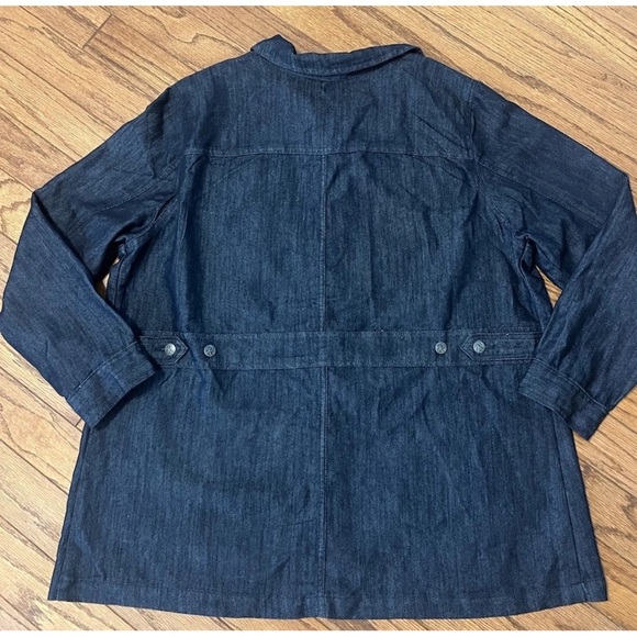 Roman's Blue Jean Pocket Jacket Dark
Wash Sz 22W - Picture 4 of 4